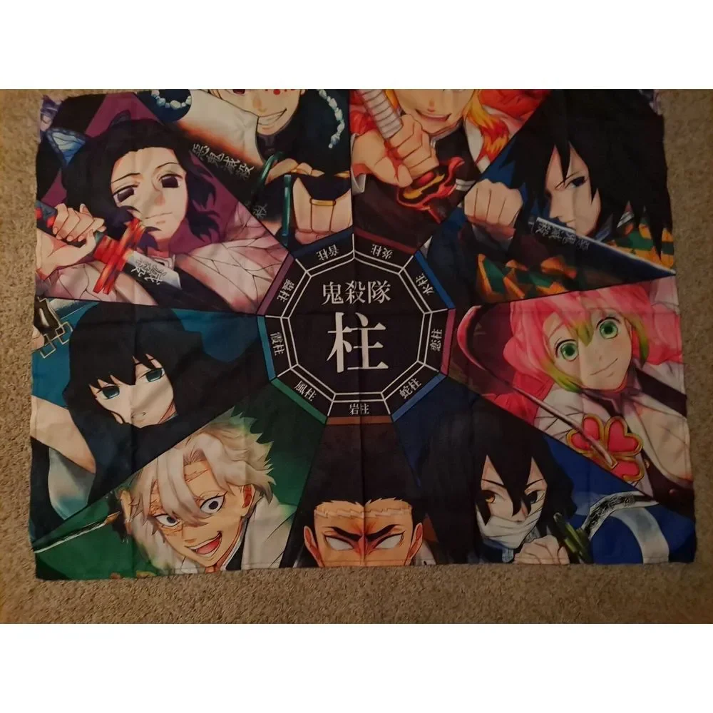 3x2 Anime Wall Tapestry‎ with Hangers.  Single sided.